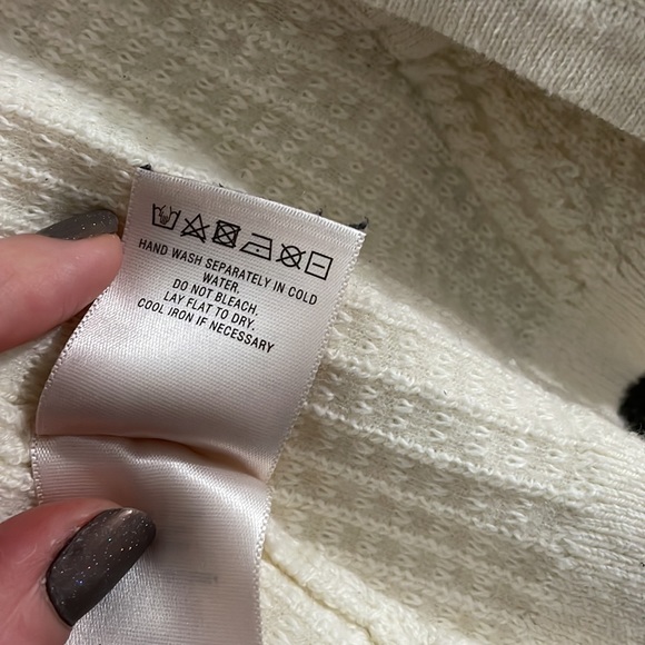 Angel of the north by Anthropologie, cream Moto style cardigan xs - Picture 12 of 12